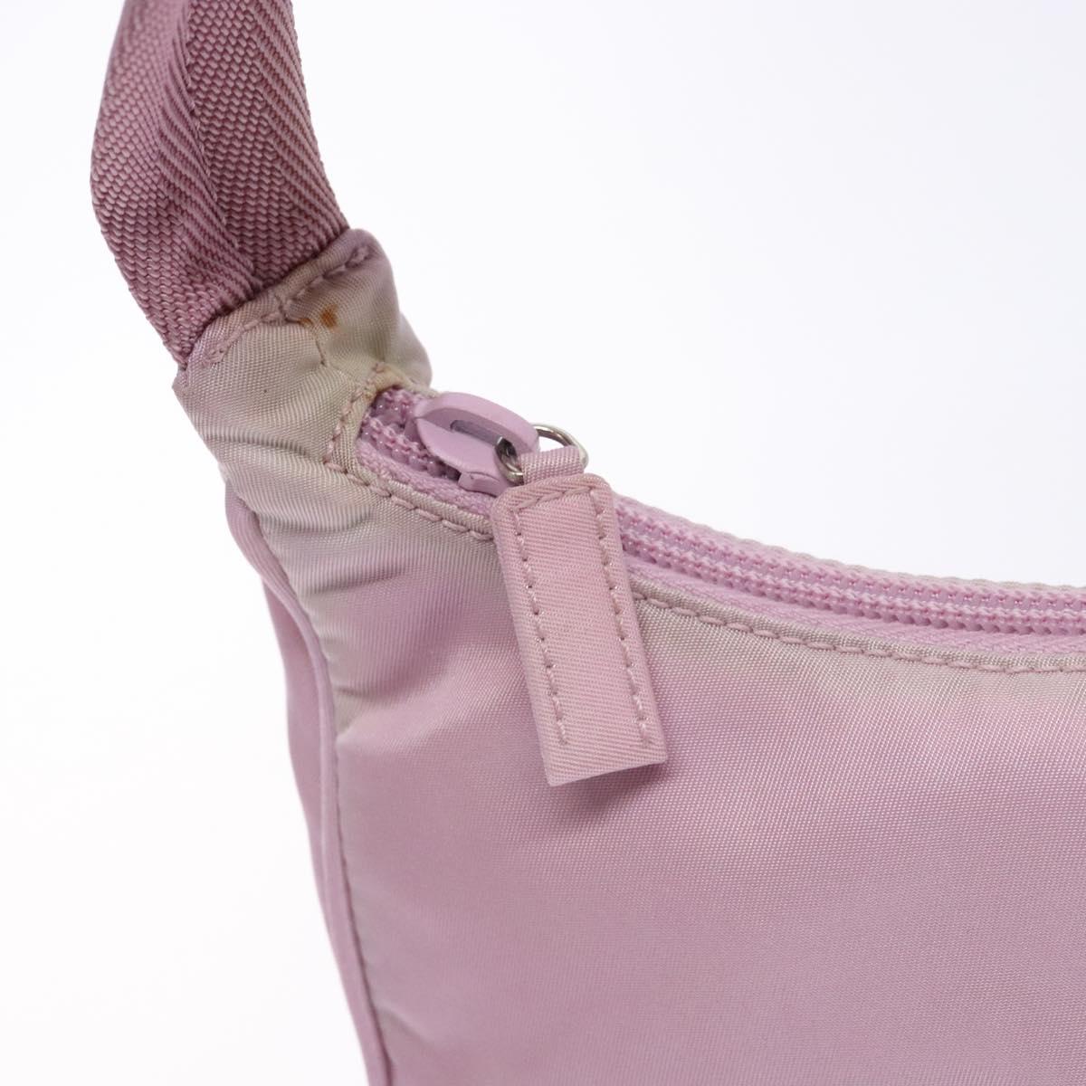 PRADA Hand Bag Nylon Pink Auth 140798