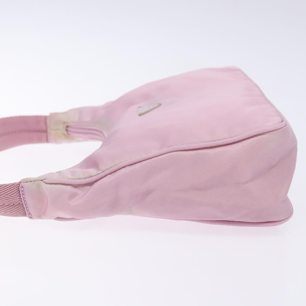 PRADA Hand Bag Nylon Pink Auth 140798