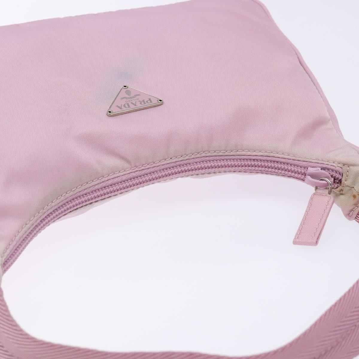 PRADA Hand Bag Nylon Pink Auth 140798