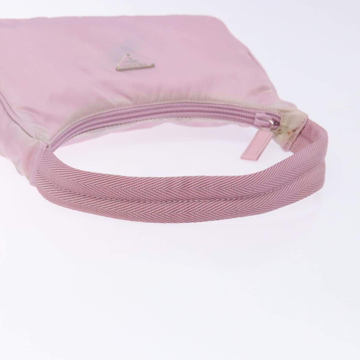 PRADA Hand Bag Nylon Pink Auth 140798