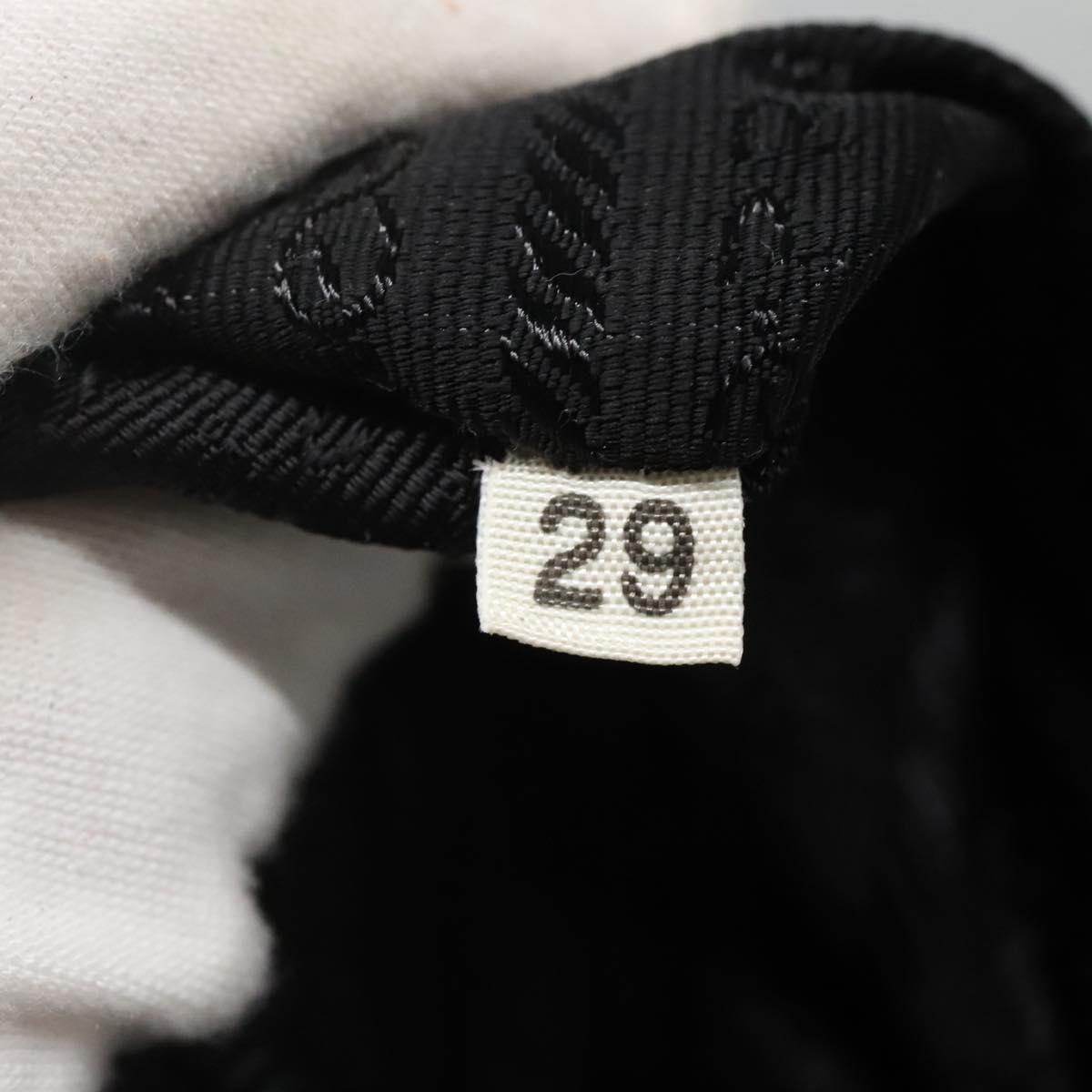 PRADA Tote Bag Nylon Black Silver Auth 140799