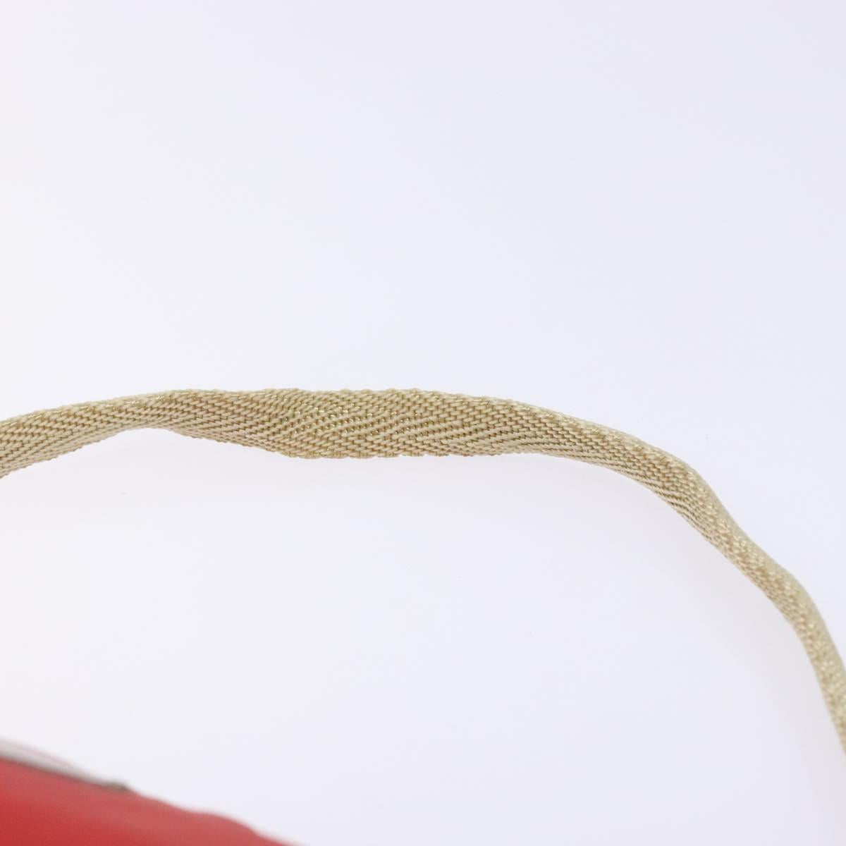 PRADA Accessory Pouch Nylon Red Silver Auth 140805