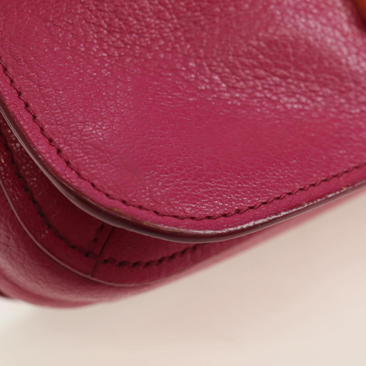 Miu Miu Hand Bag Leather 2way Pink Gold Auth 140807V