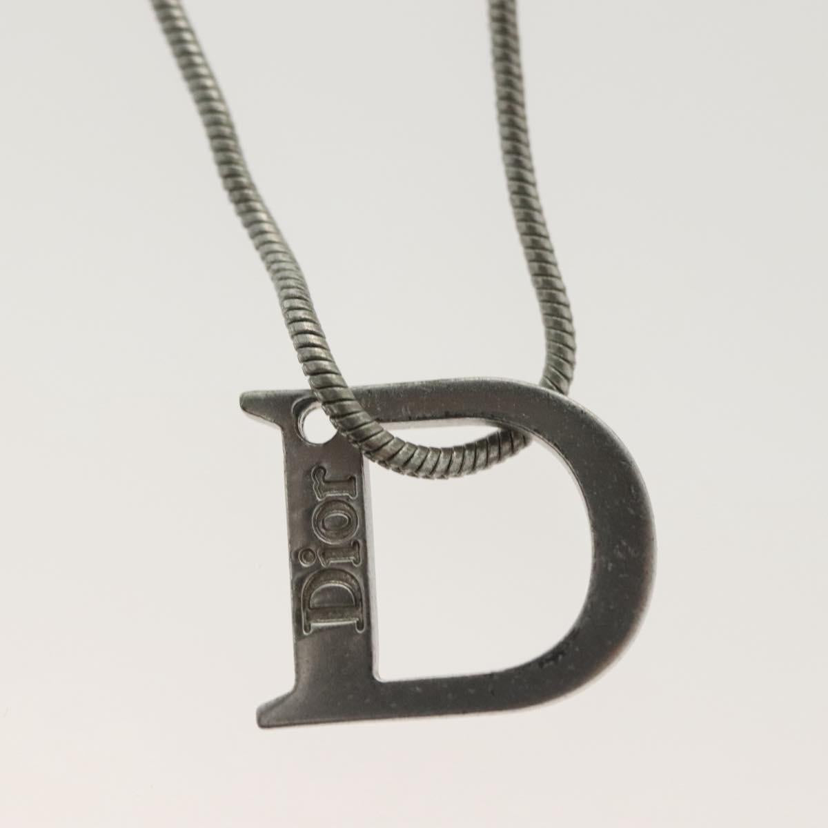 Christian Dior Necklace metal 2Set Silver Auth 140824