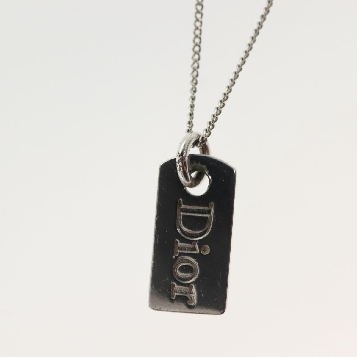 Christian Dior Necklace metal 2Set Silver Auth 140824