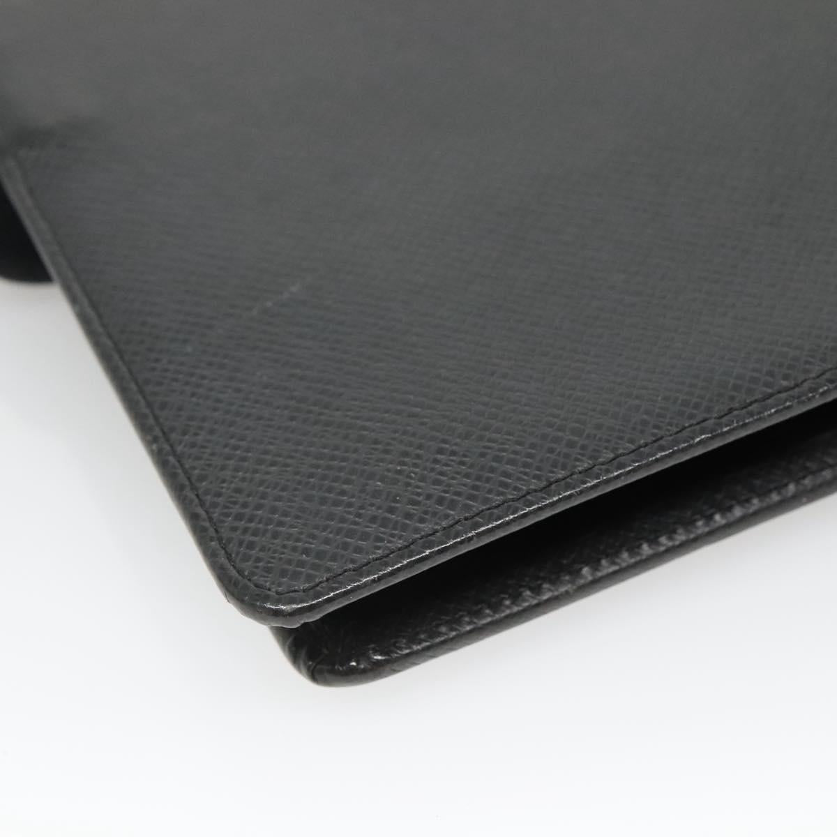 LOUIS VUITTON Taiga Agenda GM Day Planner Cover Black R20232 LV Auth 140844