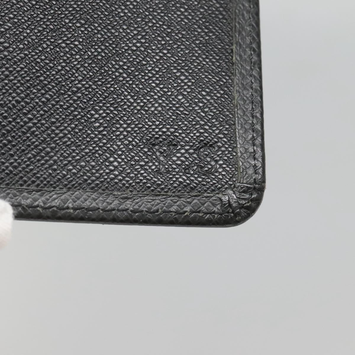 LOUIS VUITTON Taiga Agenda GM Day Planner Cover Black R20232 LV Auth 140844