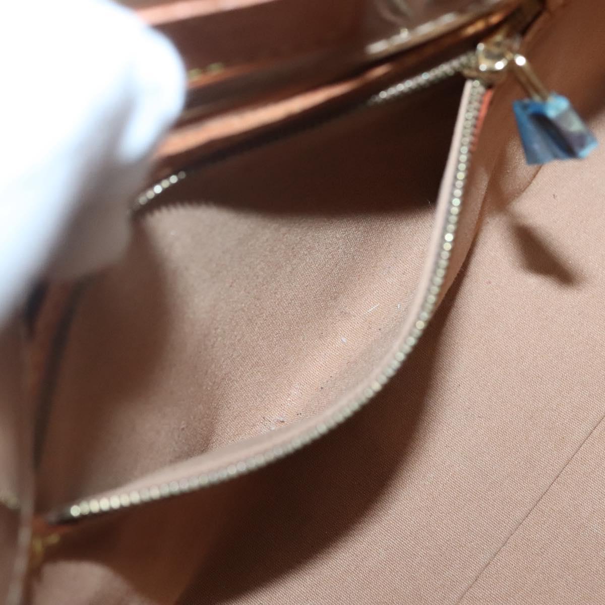 LOUIS VUITTON Monogram Vernis Reade PM Hand Bag Noisette M91334 LV Auth 140863