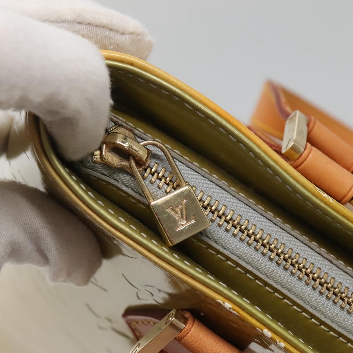 LOUIS VUITTON Monogram Vernis Houston Hand Bag Gris M91053 LV Auth 140865