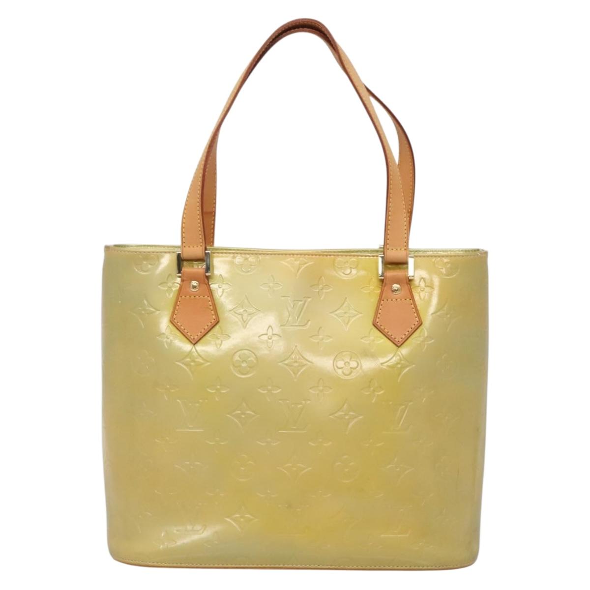 LOUIS VUITTON Monogram Vernis Houston Hand Bag Gris M91053 LV Auth 140865