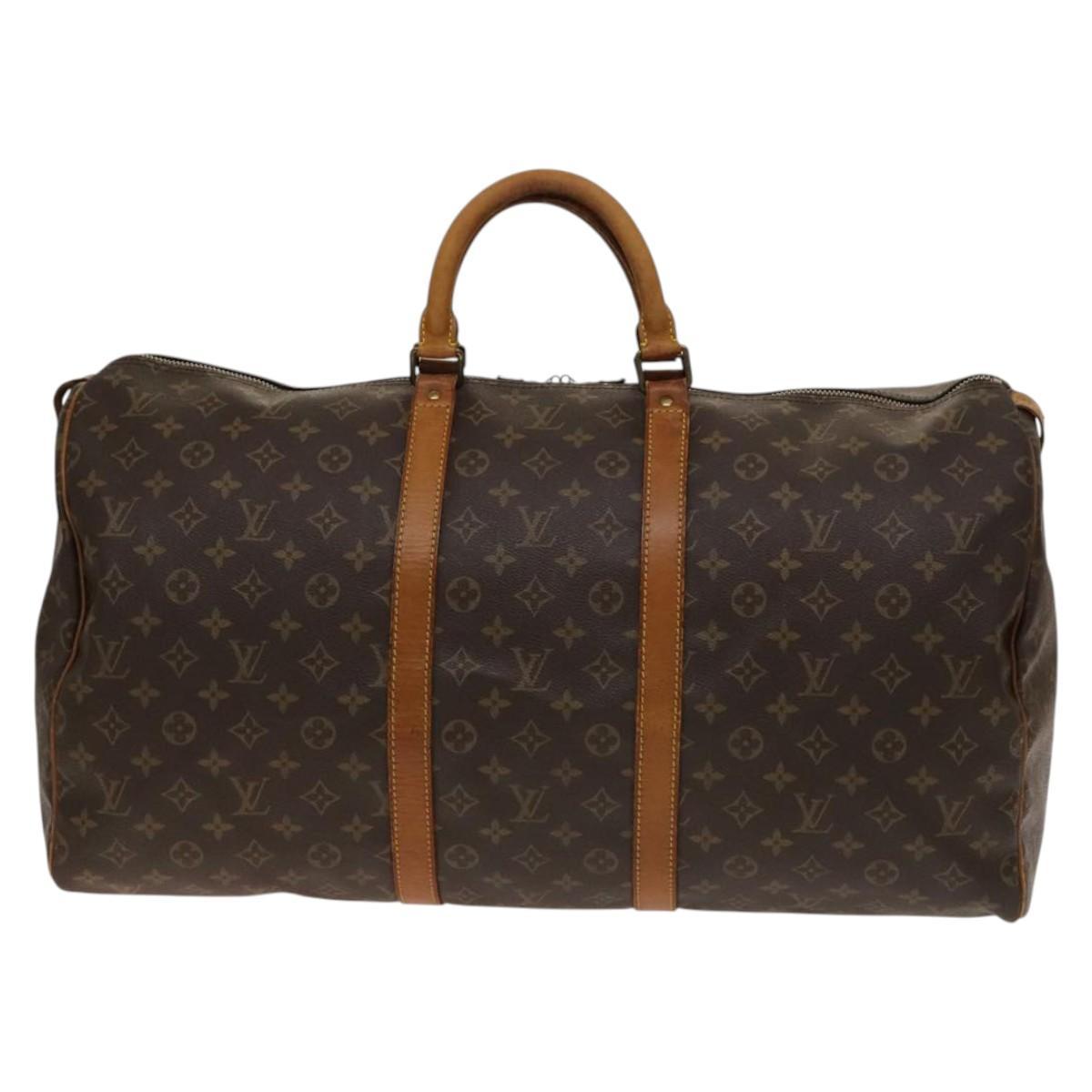 LOUIS VUITTON Monogram Keepall 55 Boston Bag M41424 LV Auth 140879