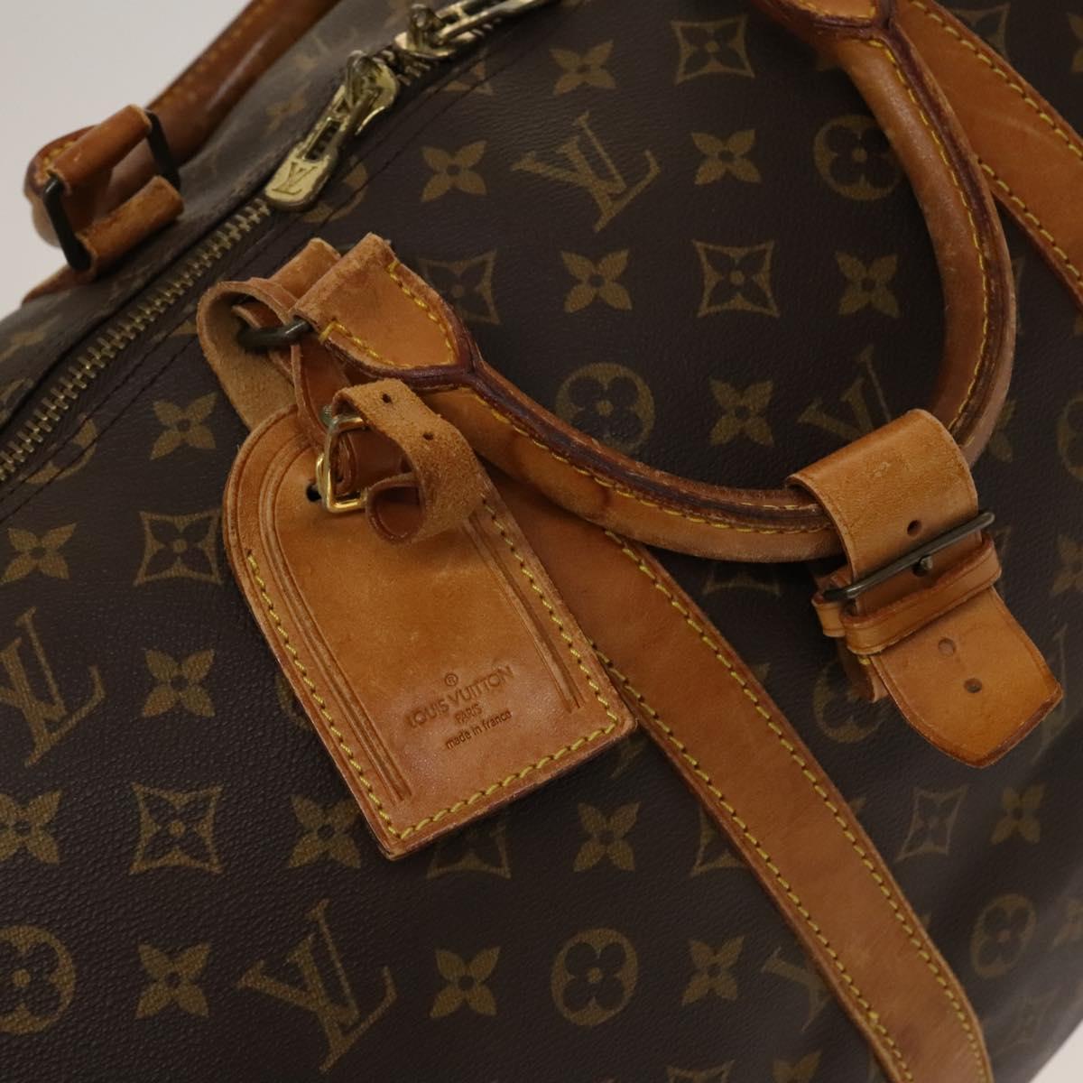 LOUIS VUITTON Monogram Keepall 55 Boston Bag M41424 LV Auth 140880