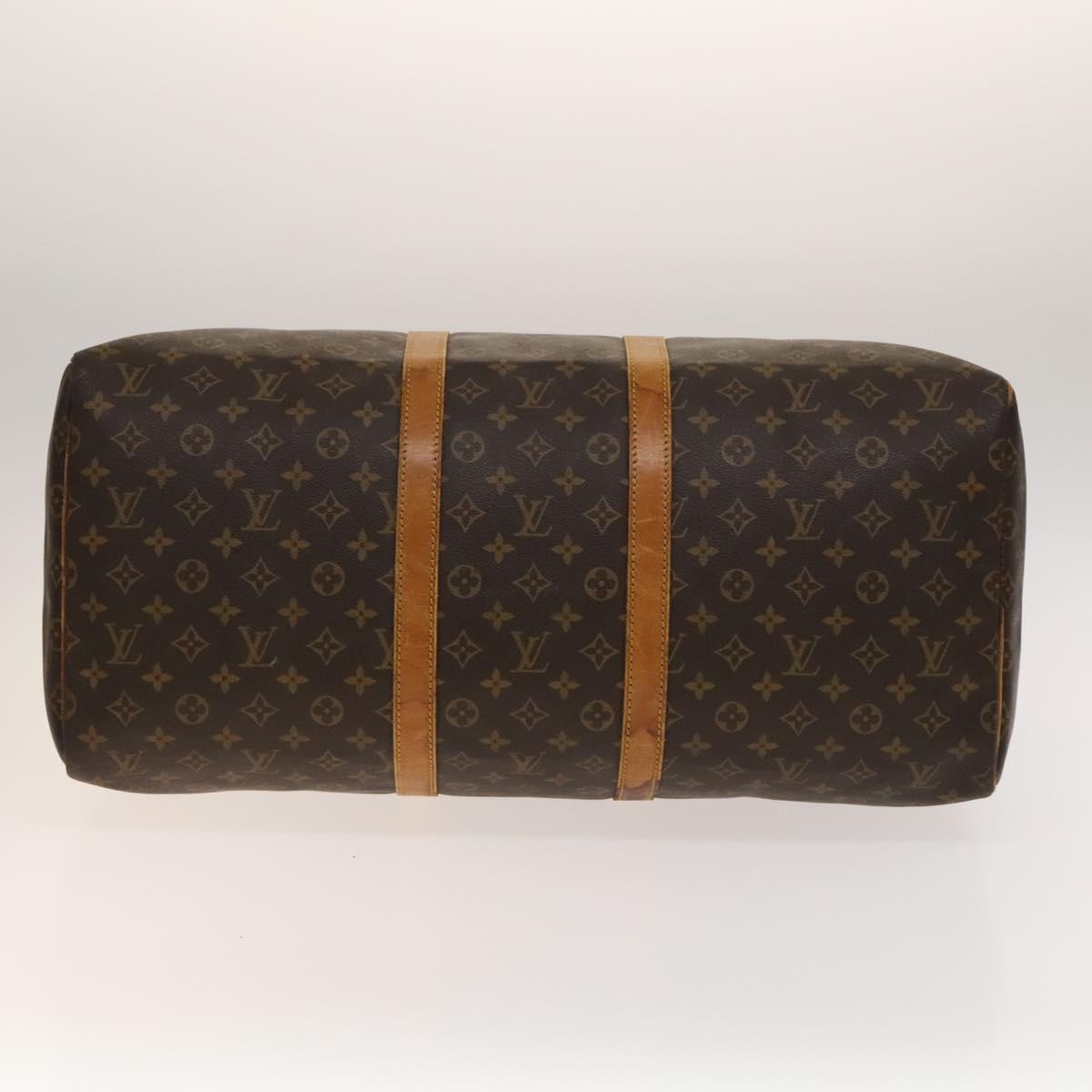 LOUIS VUITTON Monogram Keepall 55 Boston Bag M41424 LV Auth 140880
