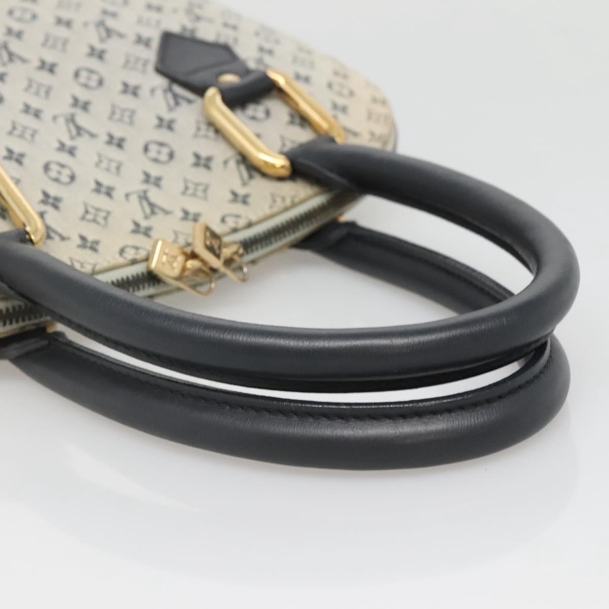 LOUIS VUITTON Monogram Mini Alma Haut Hand Bag Blue M92202 LV Auth 140886