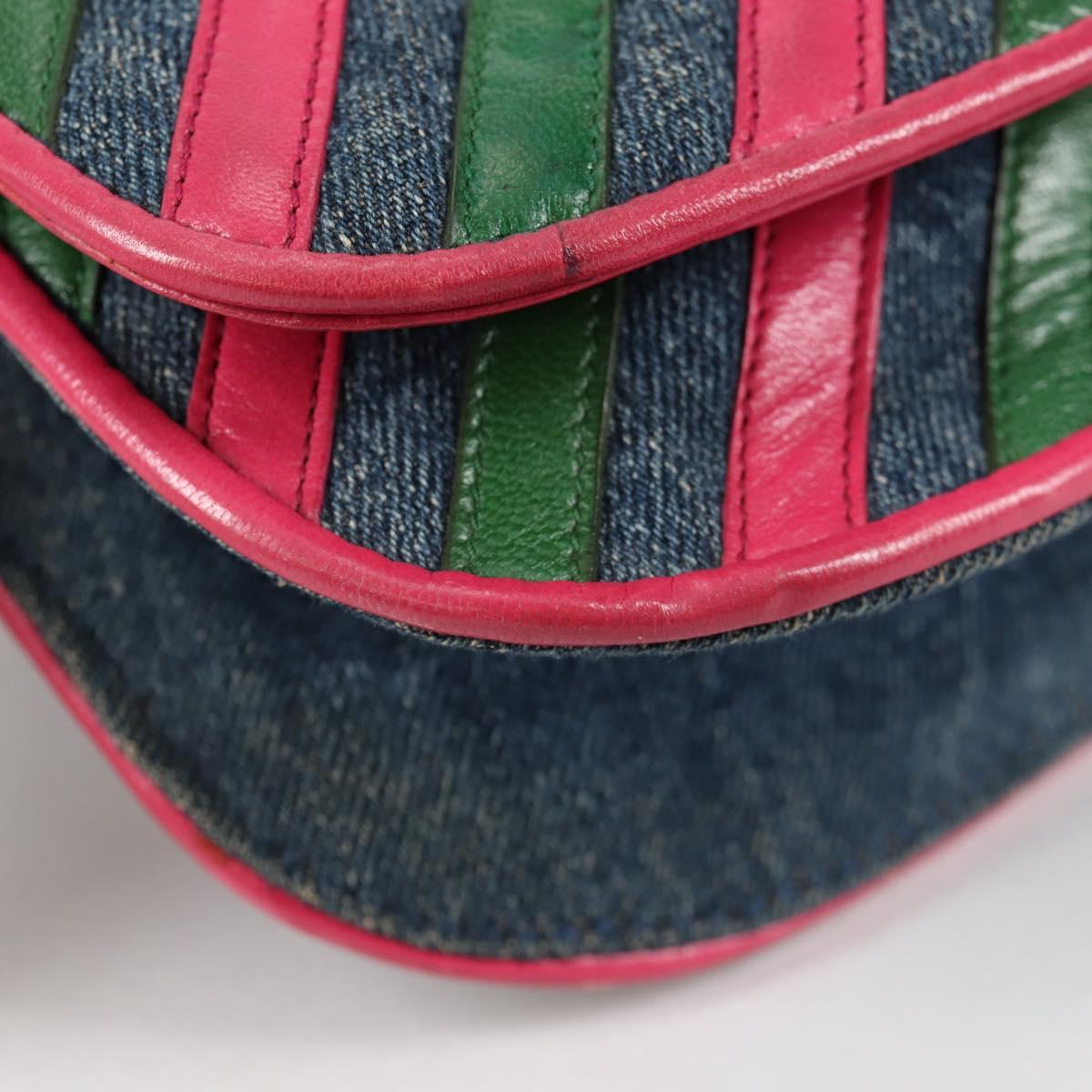 PRADA Shoulder Bag Denim Blue Auth 140894V