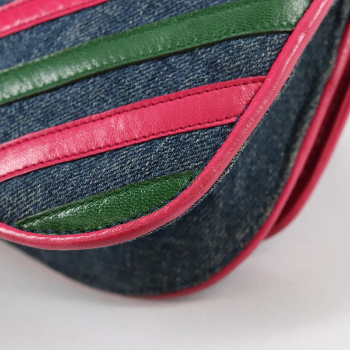 PRADA Shoulder Bag Denim Blue Auth 140894V