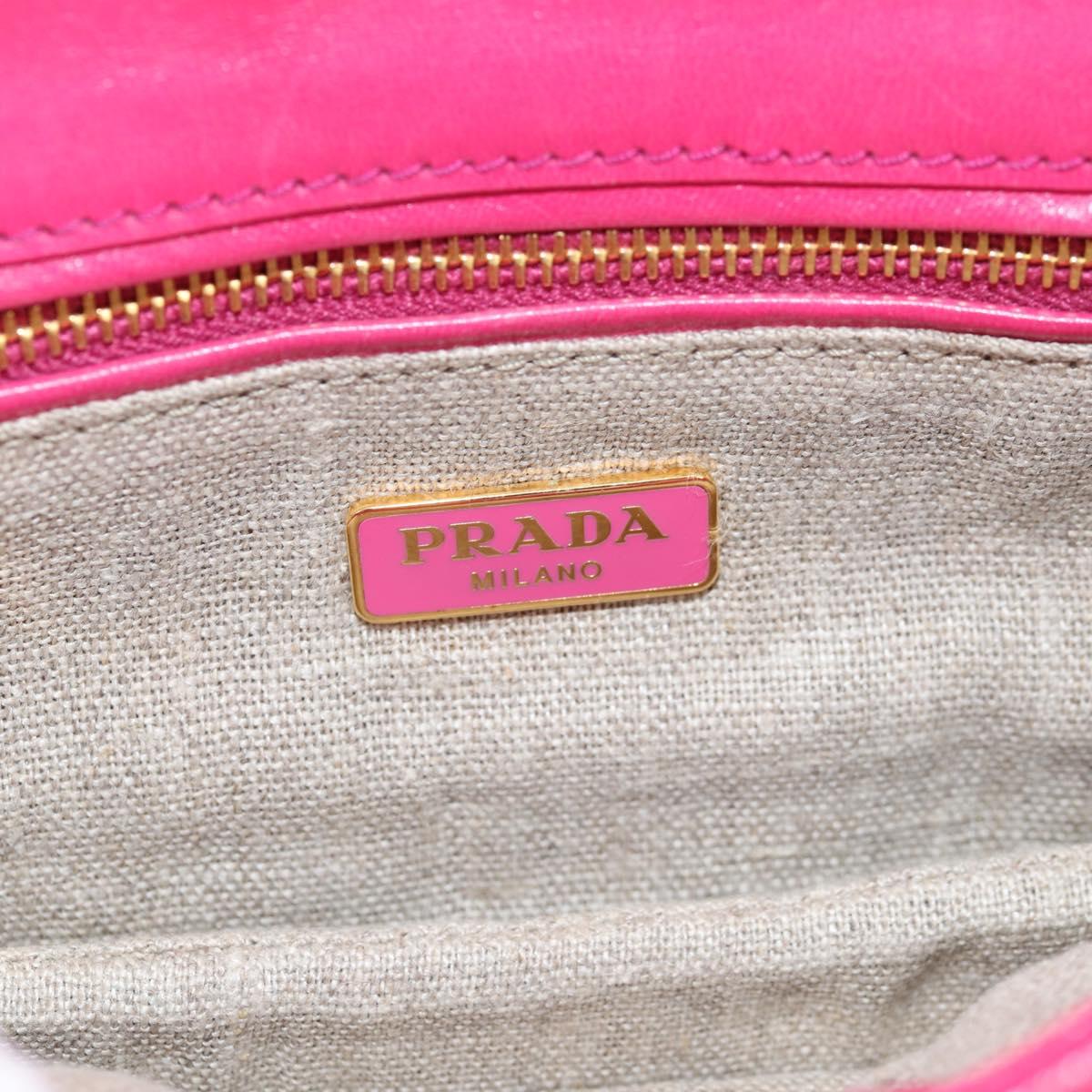 PRADA Shoulder Bag Denim Blue Auth 140894V