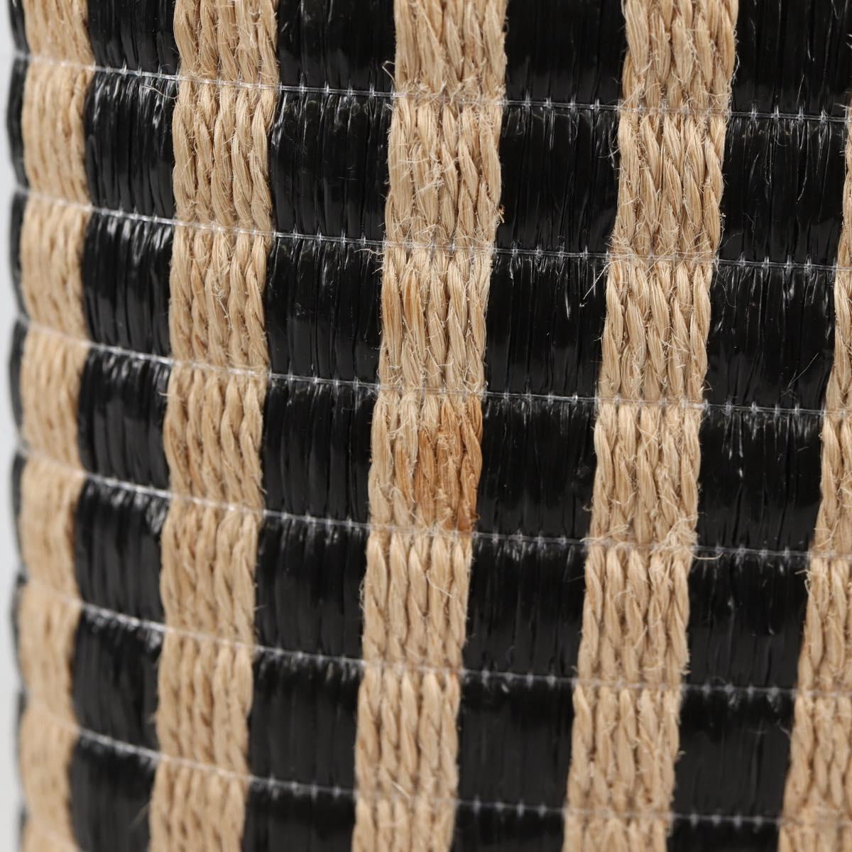 CHANEL Chain Phone Case Raffia Beige Gold CC Auth 140901SAM