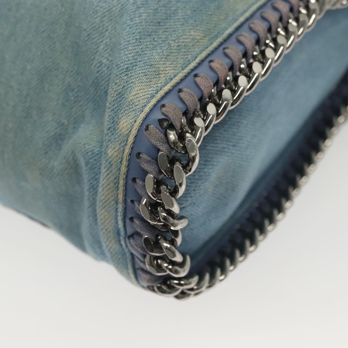 Stella MacCartney Chain Faravera Shoulder Bag Denim Light Blue Auth 140910