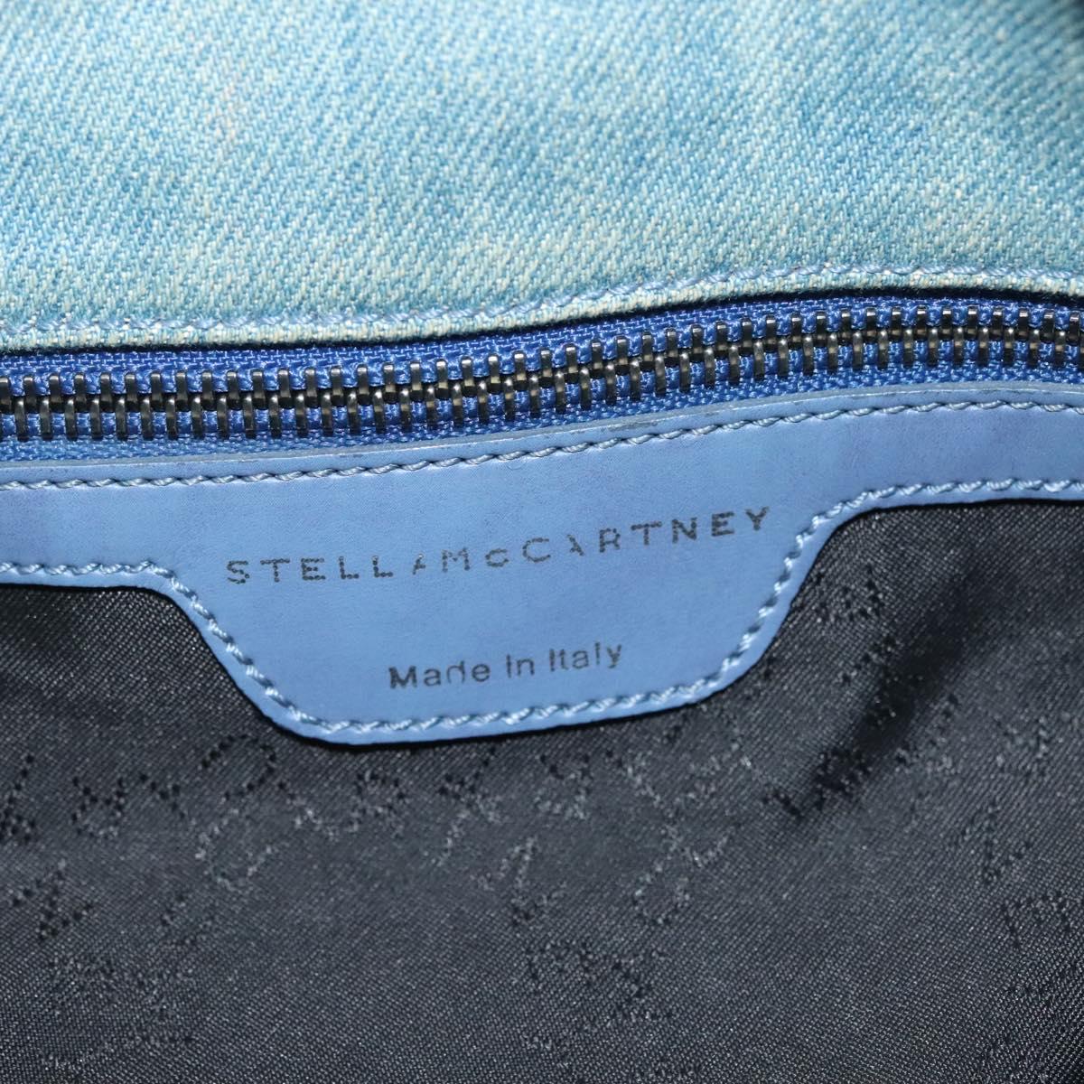 Stella MacCartney Chain Faravera Shoulder Bag Denim Light Blue Auth 140910