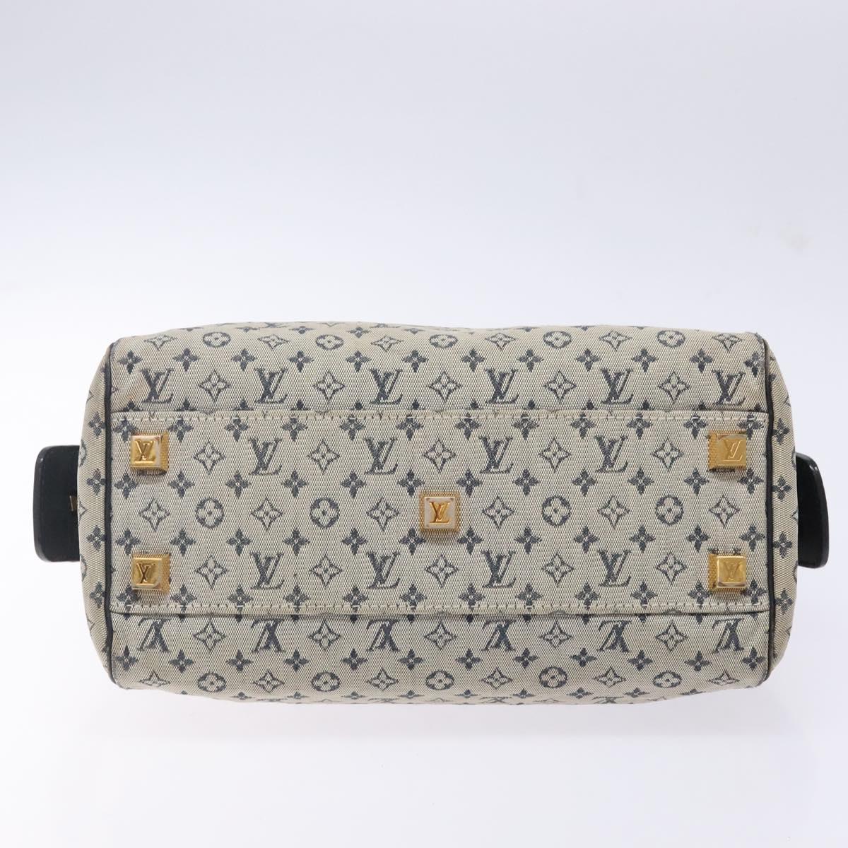 LOUIS VUITTON Monogram Mini Josephine PM Hand Bag Blue M92049 LV Auth 140953