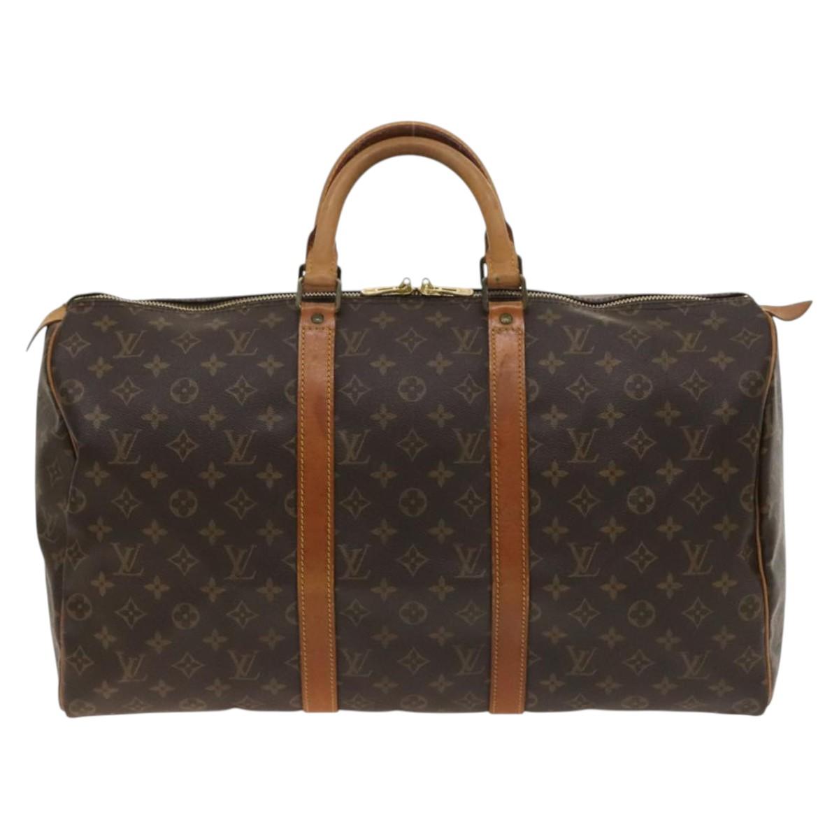 LOUIS VUITTON Monogram Keepall 50 Boston Bag M41426 LV Auth 140961