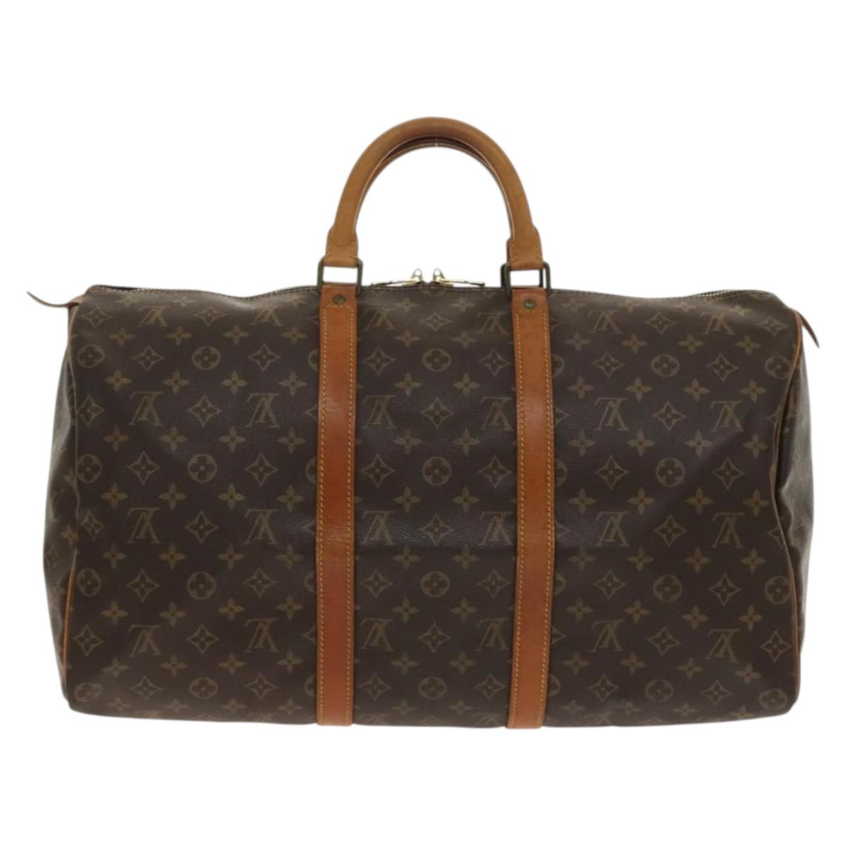 LOUIS VUITTON Monogram Keepall 50 Boston Bag M41426 LV Auth 140961