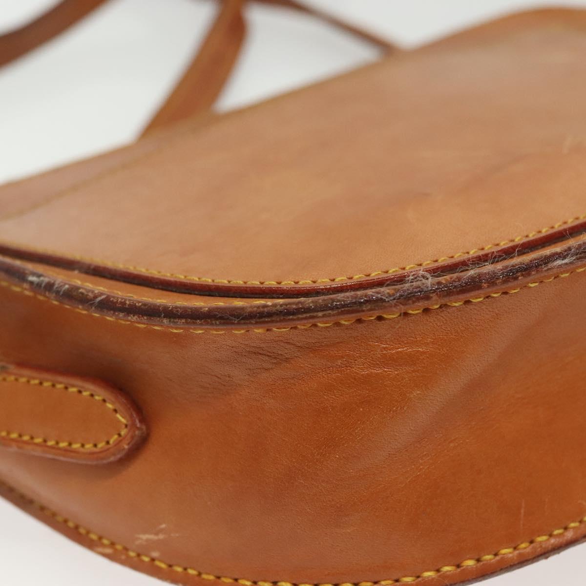 LOUIS VUITTON Nomad leather Jeune Fille PM Shoulder Bag Beige LV Auth 140977