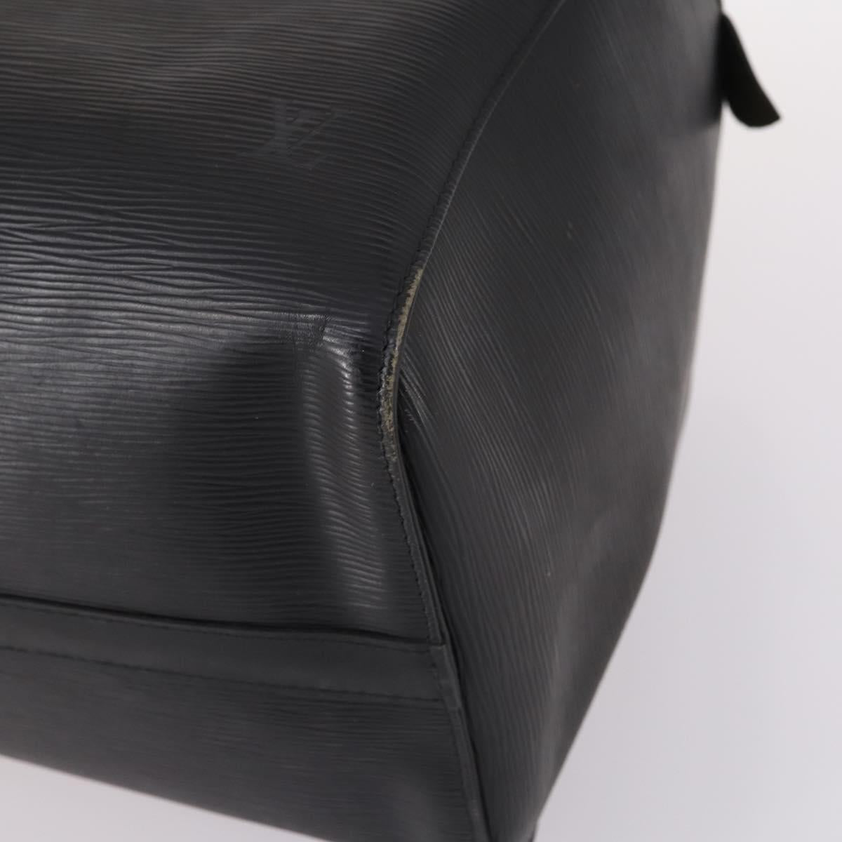 LOUIS VUITTON Epi Keepall 45 Boston Bag Black M42972 LV Auth 141001