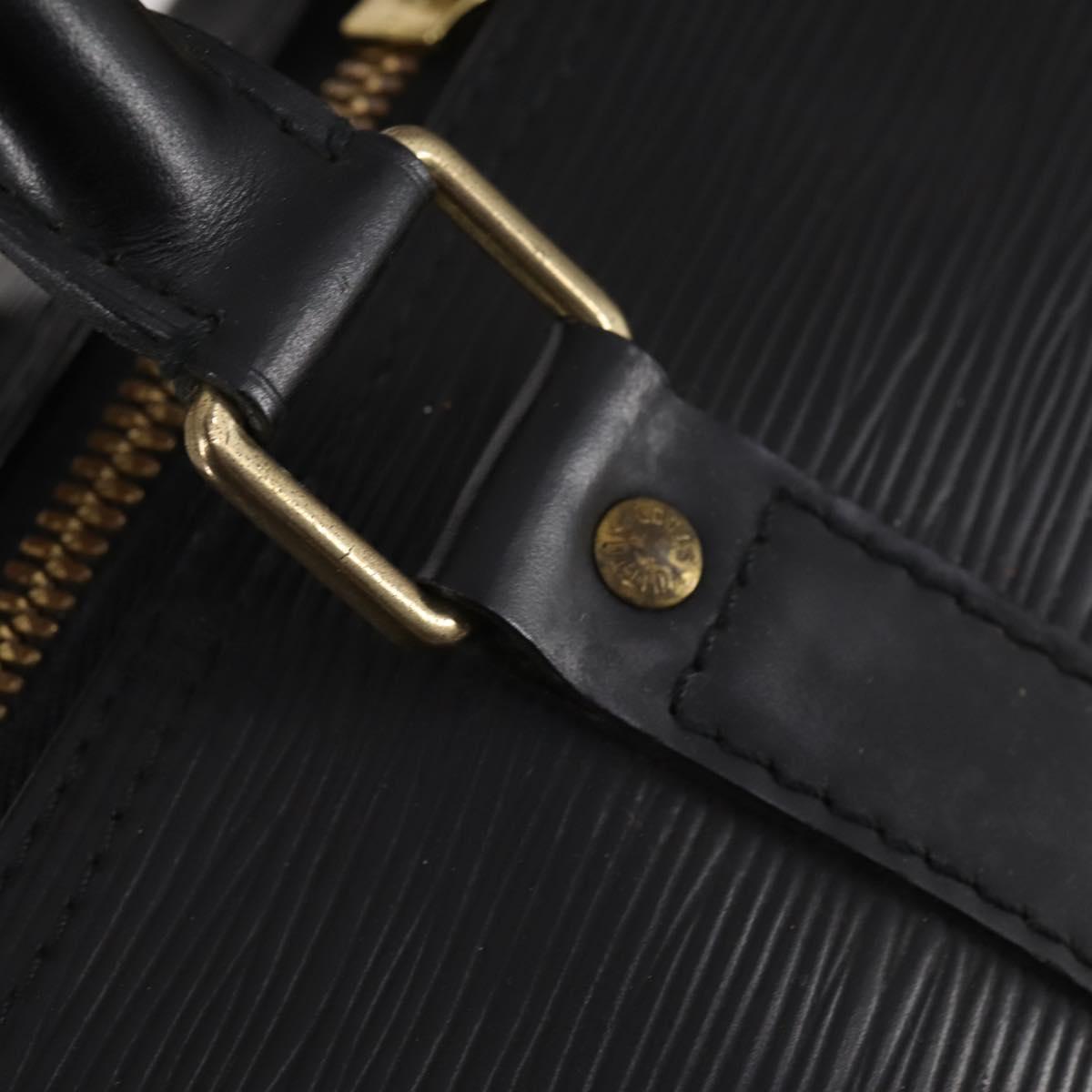 LOUIS VUITTON Epi Keepall 45 Boston Bag Black M42972 LV Auth 141001