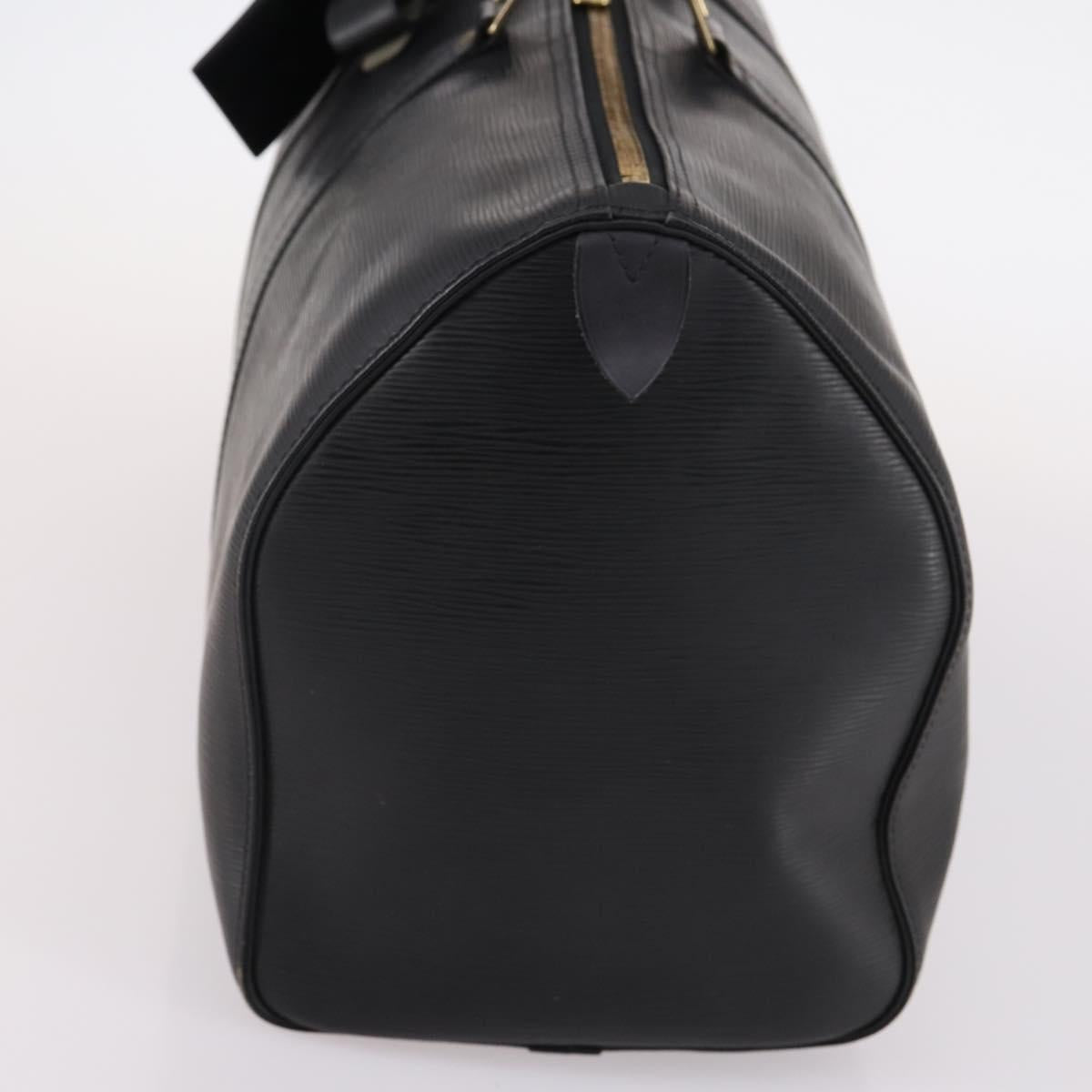 LOUIS VUITTON Epi Keepall 45 Boston Bag Black M42972 LV Auth 141001