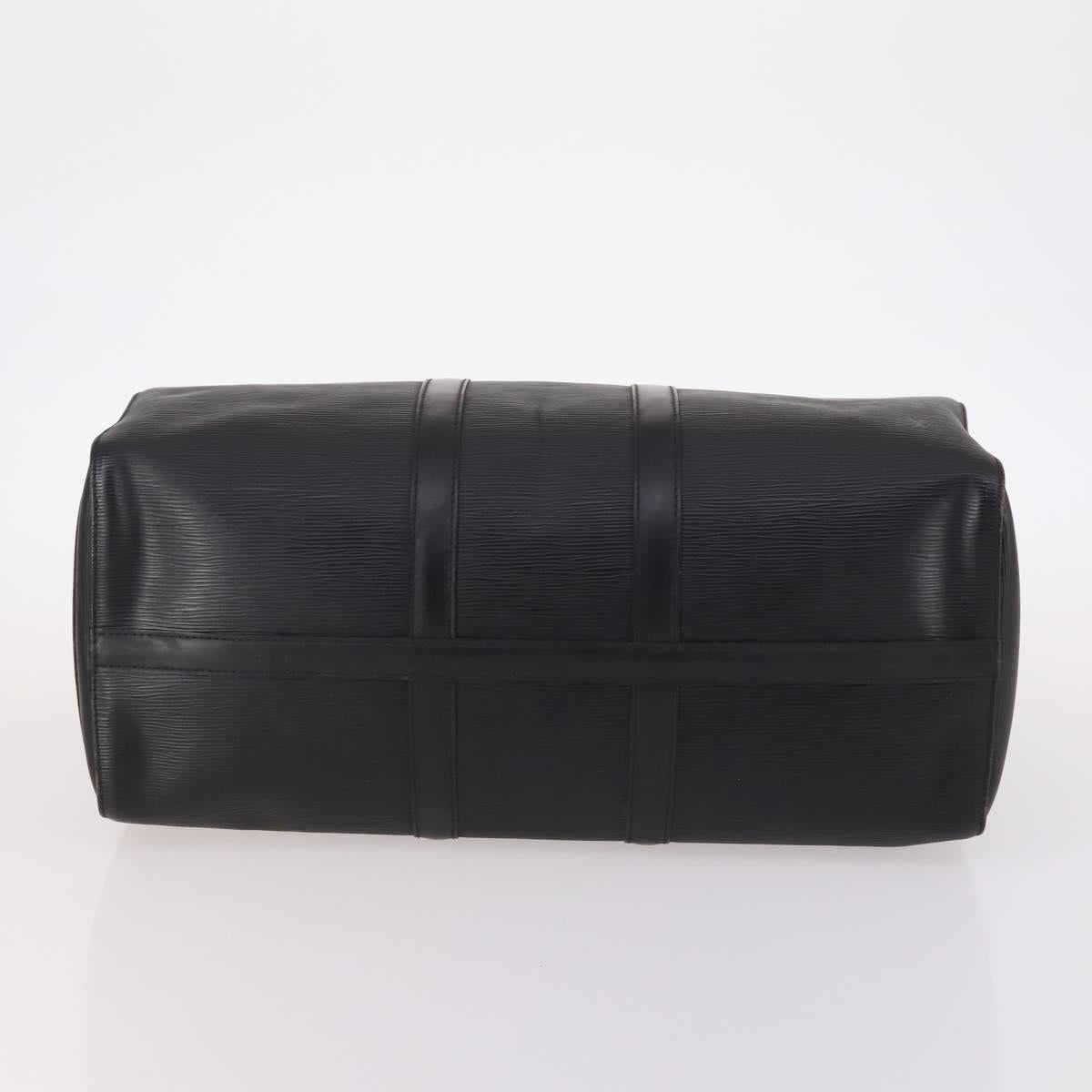 LOUIS VUITTON Epi Keepall 45 Boston Bag Black M42972 LV Auth 141001