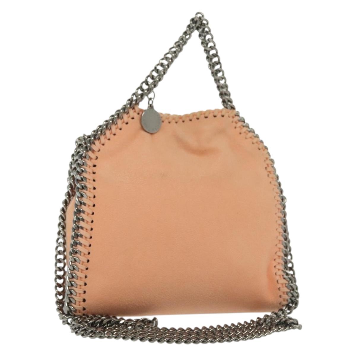 Stella MacCartney Chain Falabella Mini Bag Suede Pink 391698 Auth 141004A