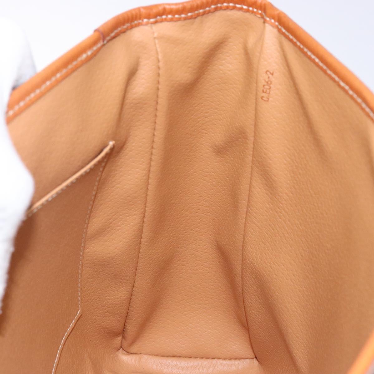CELINE Macadam Canvas Hand Bag PVC Leather Brown Gold Auth 141010