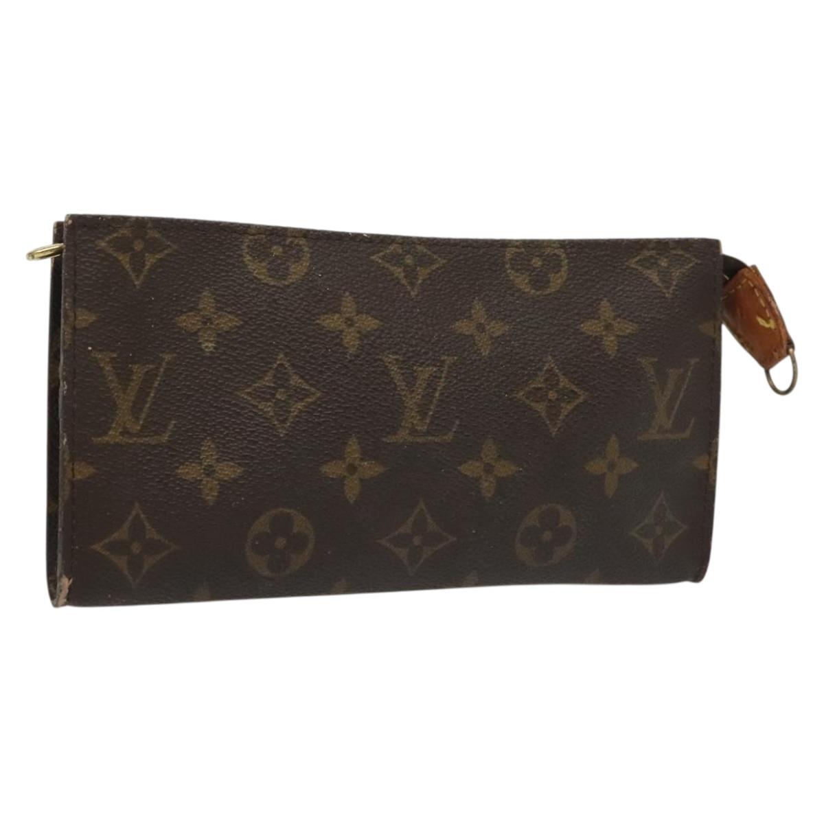 LOUIS VUITTON Monogram Bucket GM Accessory Pouch LV Auth 141013