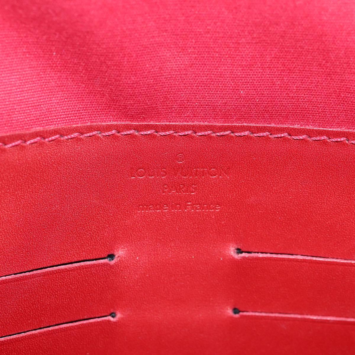 LOUIS VUITTON Vernis Clutch Ana Clutch Bag Rose Andian M90092 LV Auth 141020
