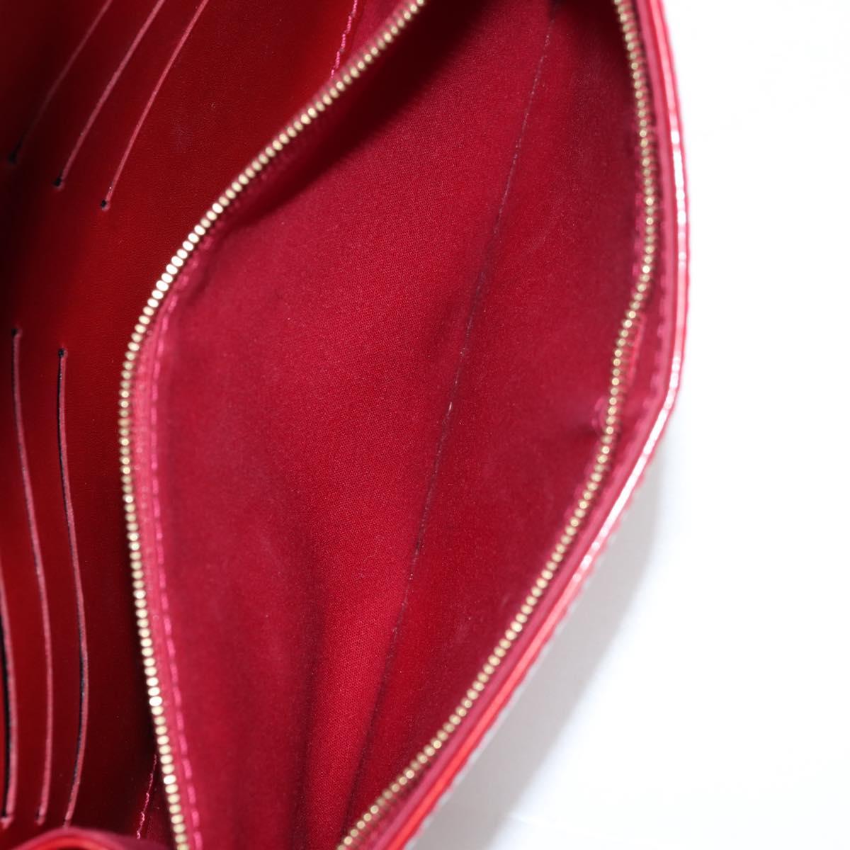 LOUIS VUITTON Vernis Clutch Ana Clutch Bag Rose Andian M90092 LV Auth 141020