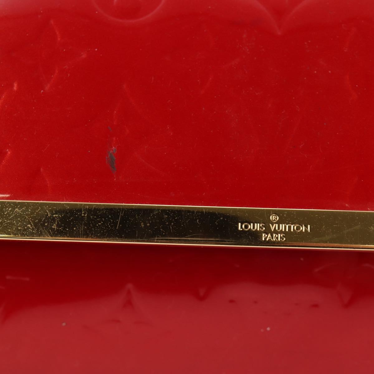 LOUIS VUITTON Vernis Clutch Ana Clutch Bag Rose Andian M90092 LV Auth 141020