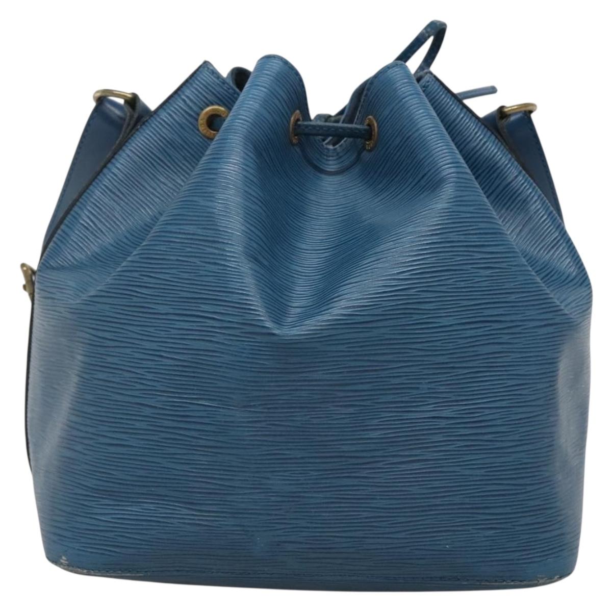 LOUIS VUITTON Epi Petit Noe Shoulder Bag Blue M44105 LV Auth 141022