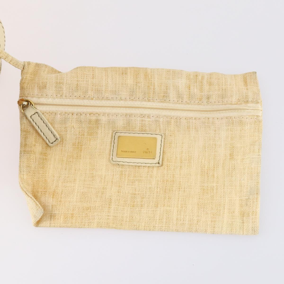 FENDI Zucca Canvas Boston Bag PVC 2way Multicolor Gold Auth 141028