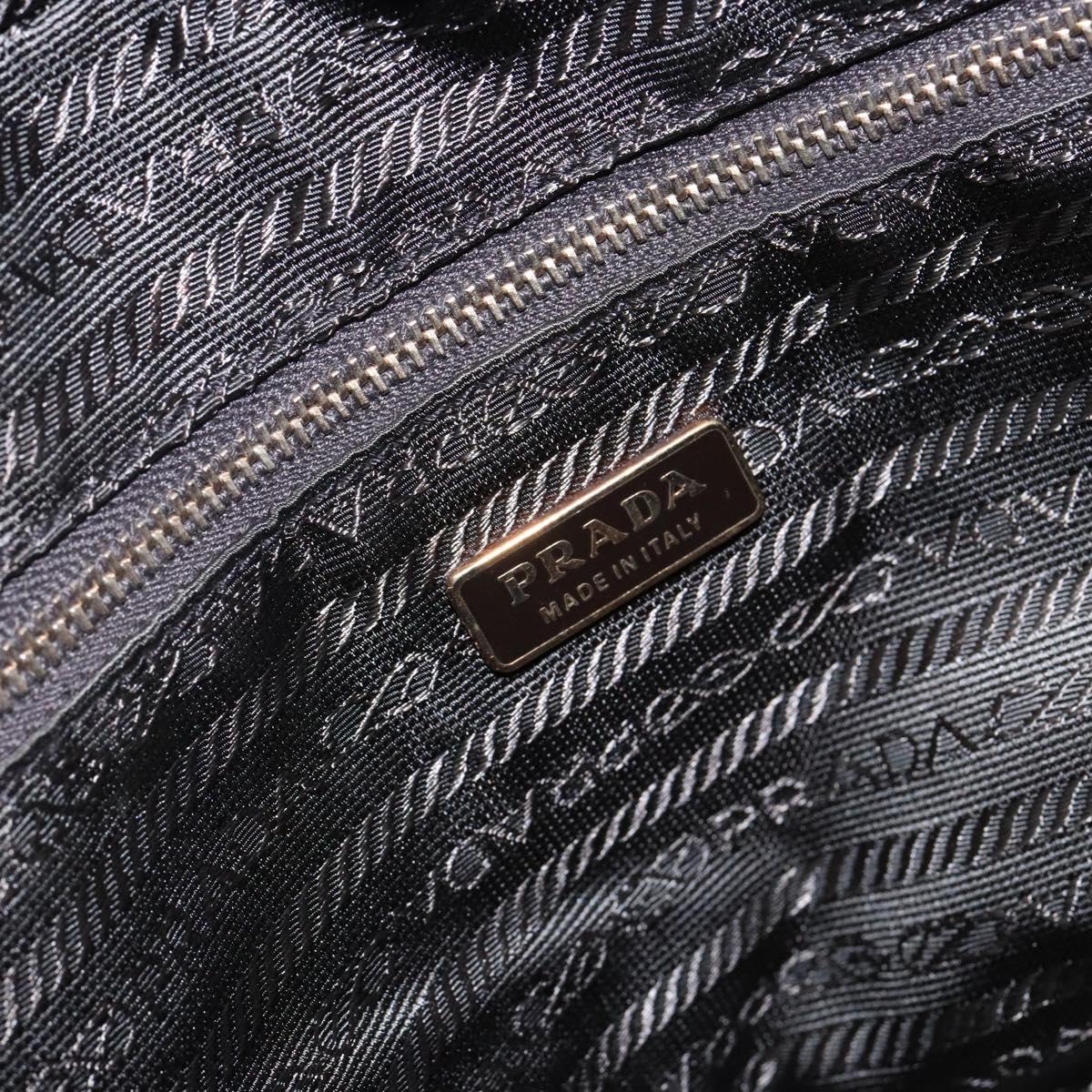 PRADA Shoulder Bag Nylon Green Gold Auth 141035