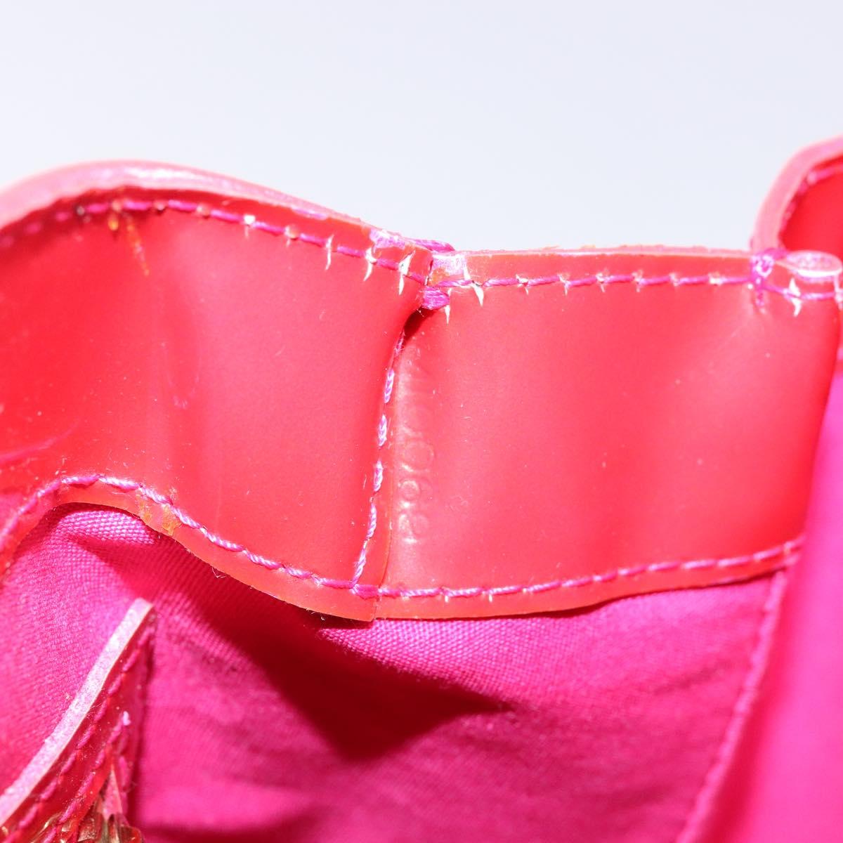 LOUIS VUITTON Monogram Vernis Wilshire PM Hand Bag Rose Pop M93643 Auth 141044