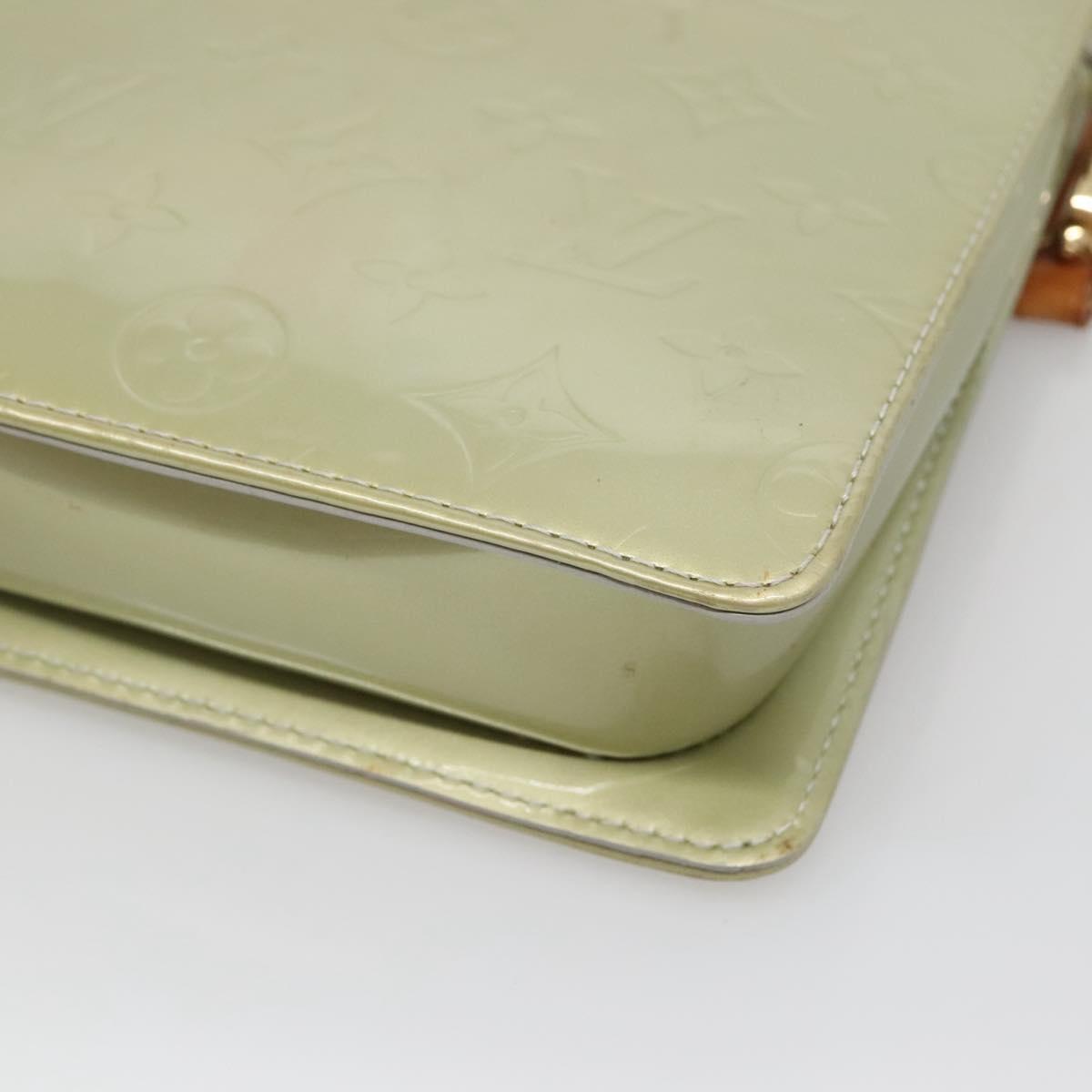 LOUIS VUITTON Monogram Vernis Motto Accessory Pouch Gris M91030 LV Auth 141045