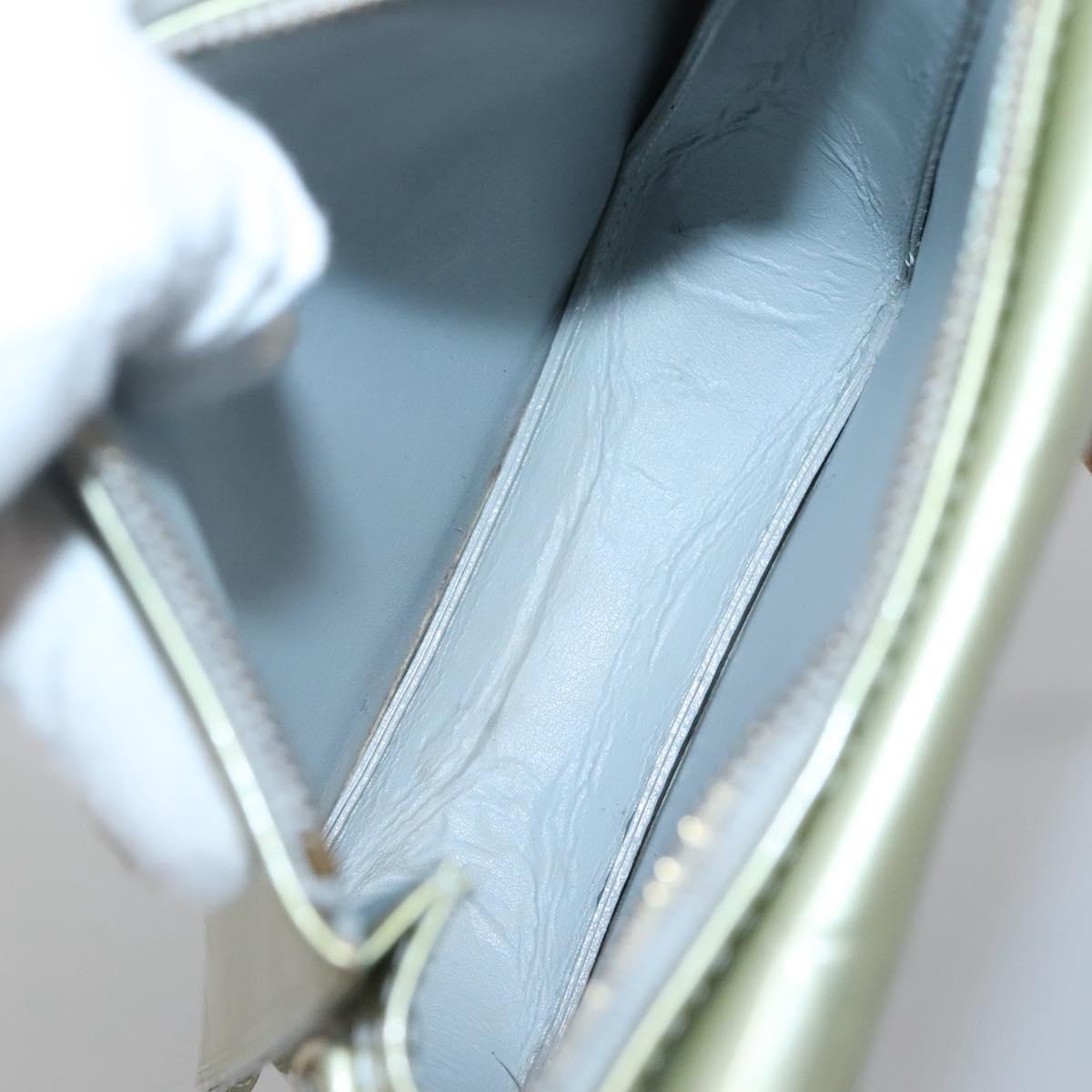 LOUIS VUITTON Monogram Vernis Motto Accessory Pouch Gris M91030 LV Auth 141045