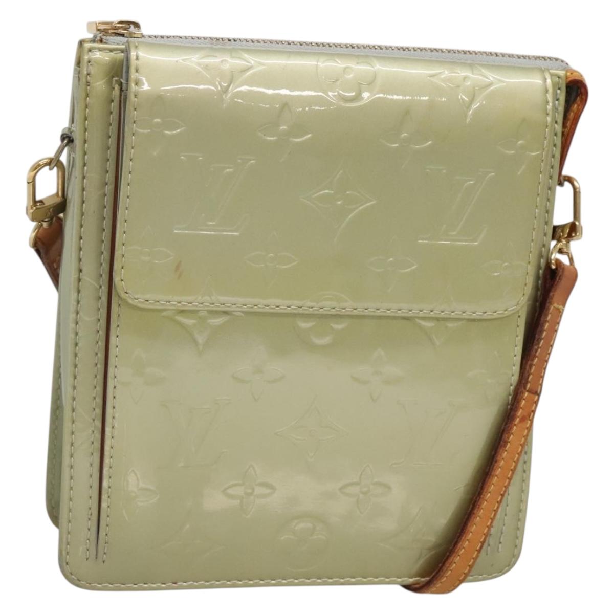 LOUIS VUITTON Monogram Vernis Motto Accessory Pouch Gris M91030 LV Auth 141045