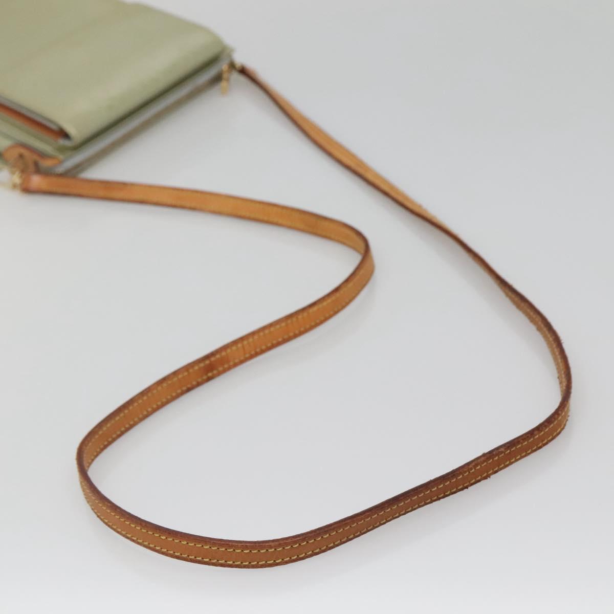 LOUIS VUITTON Monogram Vernis Motto Accessory Pouch Gris M91030 LV Auth 141045