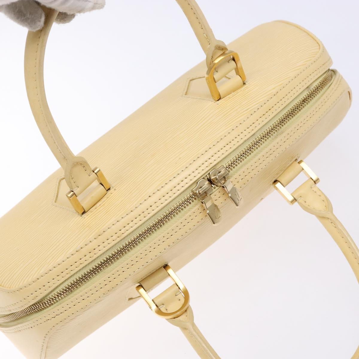 LOUIS VUITTON Epi jasmine Hand Bag Cream M5208A LV Auth 141063