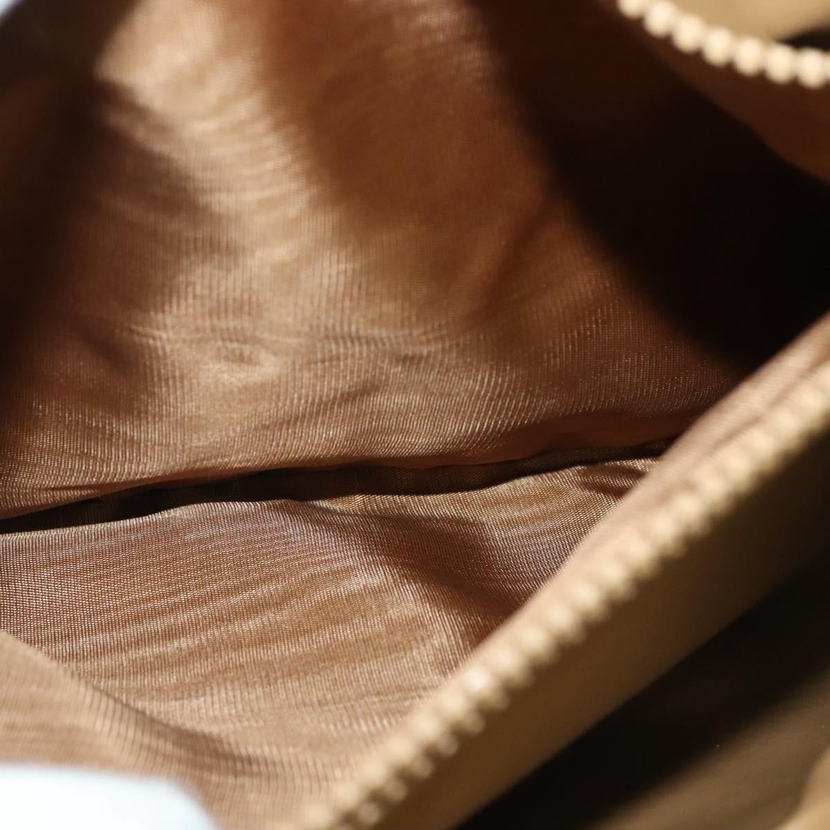 CELINE Macadam Canvas Hand Bag PVC Beige Gold Auth 141071