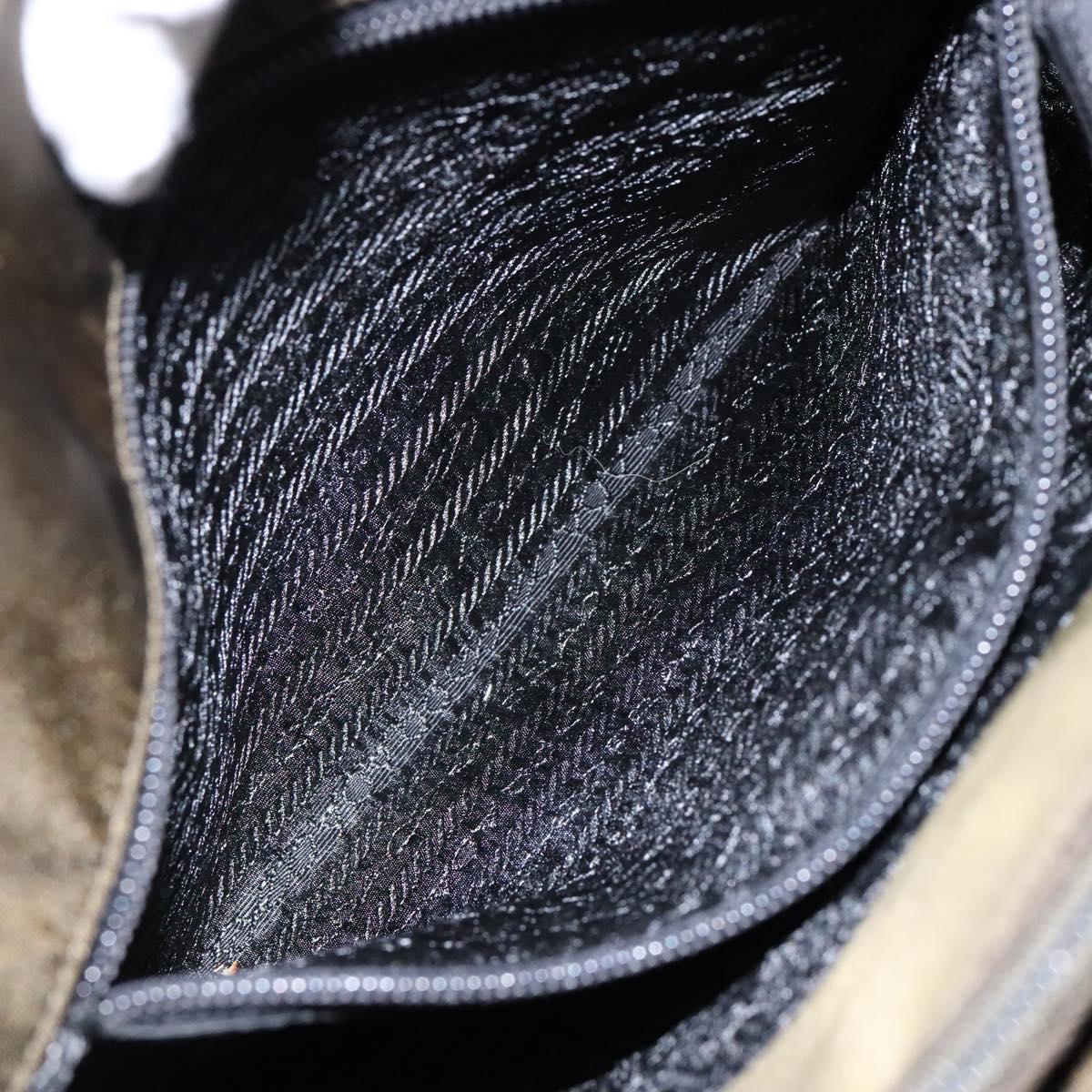 PRADA Hand Bag Nylon Green Auth 141076