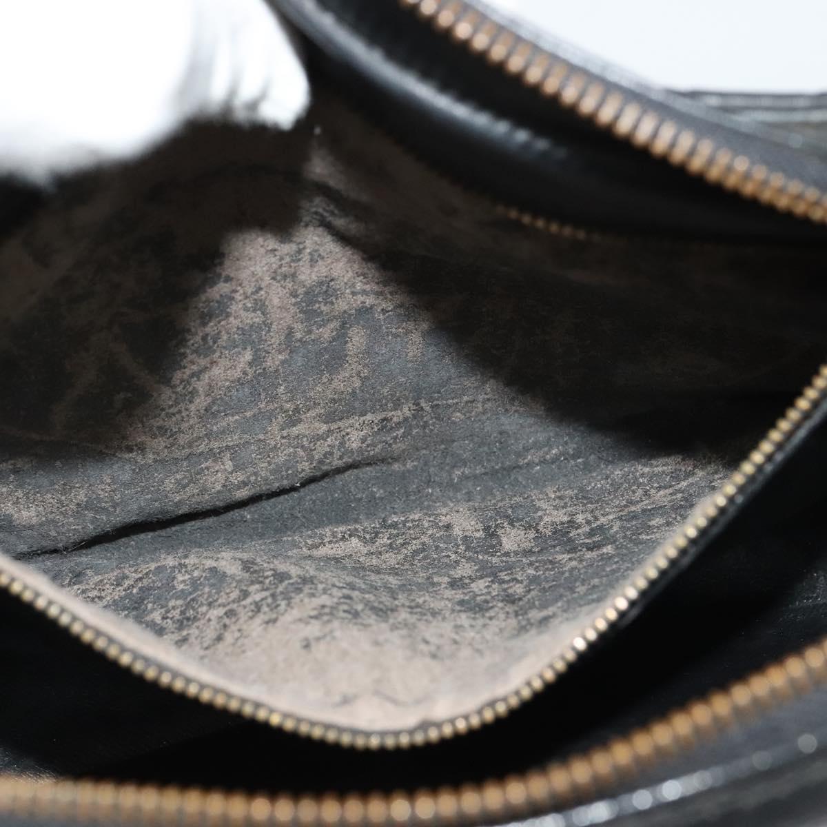 LOUIS VUITTON Epi Jeune Fille MM Shoulder Bag Black M52152 LV Auth 141082